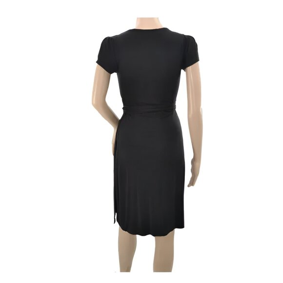 Boden Classic Sexy V-Neck Wrap Cap Short Sleeve Soft Stretchy Wrap Dress XS 2 - Picture 4 of 7